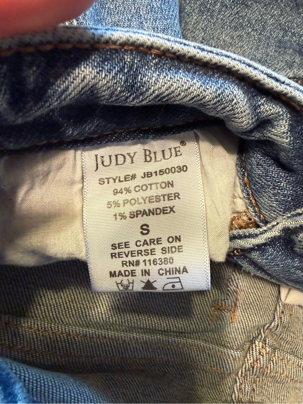 Judy Blue Light Blue Frayed Hem Denim Bermuda Shorts - Picture 4 of 8